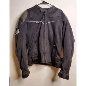 XElement Advanced Motorcycle Gear Black Padded Biker Jacket Shell/Lining Size L